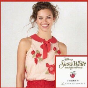 Lauren Conrad Disney Snow White Collection Sleeveless Top Floral Size Medium